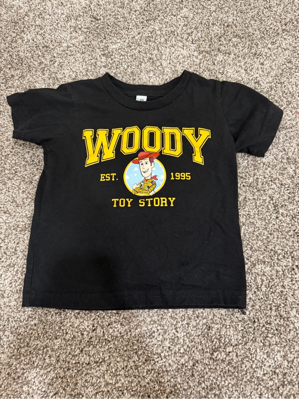 Woody Toy Story Black Graphic Tee
